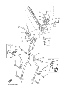 XJR1300 Главный тормозной цилиндр