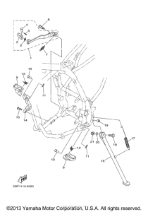TT250R Подножки
