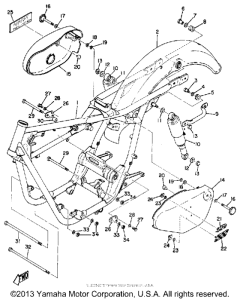 R3 Frame, rear cushion and rear fender