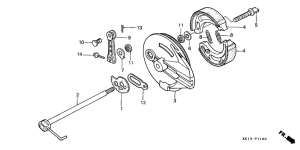 XR250R Задний тормоз