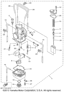 YZ125L1 Карбюратор