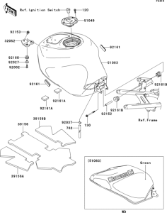ZX600 Топливный бак
