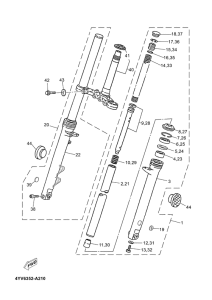TZR50 Передняя вилка