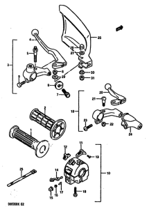 DR600 Left handle switch
