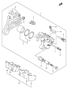 DL1000 Задний суппорт