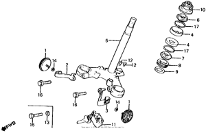 XL100S Steering stem 81-82