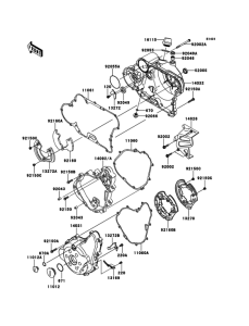 KL650 Крышки двигателя