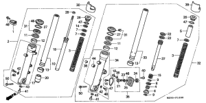 ST1100P Вилка передней оси