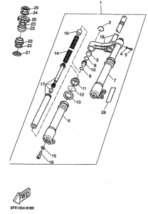 CW50RS Передняя вилка