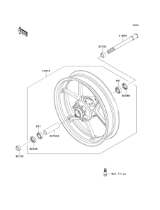 ER650 Переднее колесо