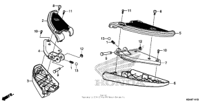 NSS300 (ABS) Pillion step