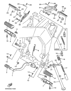 TDR125 Stand. footrest