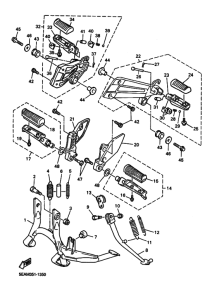 XJR1300SP Support & repose pied