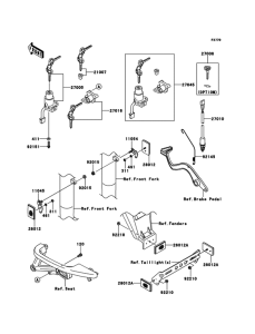 KL650 Замок зажигания