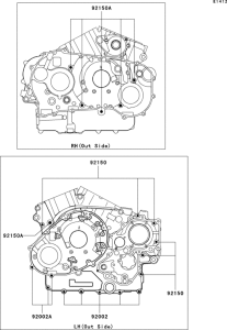  Болты крепления картера