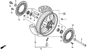  Переднее колесо