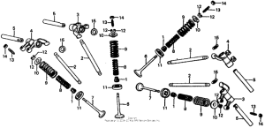 CX650 Valve + upper rocker arm