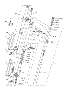 YZ125 Передняя вилка