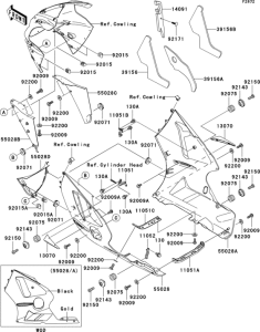 ZX1200 Обтекатель нижний