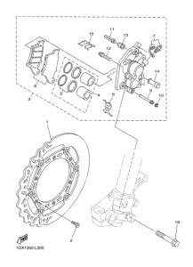 WR450F Передний суппорт