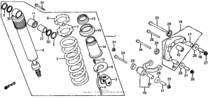 XL200R Задние амортизаторы