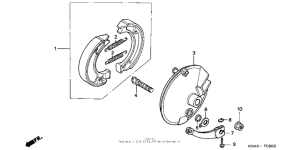 CRF80F Передний тормоз