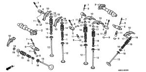 VT1100C3 Распред вал / клапана