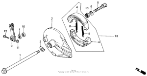 NX125 Задний тормоз