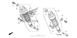 VT750C2B Задние амортизаторы