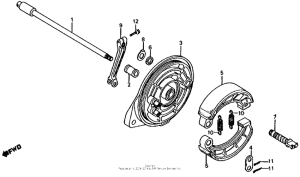 VF750S Задний тормоз