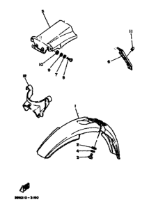DT80MX Front fender. rear fender