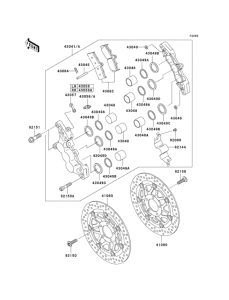 ZX636 Передний тормоз