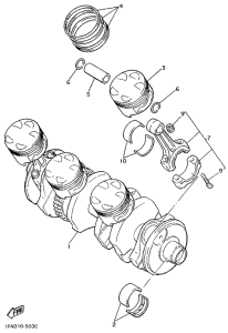 FZX750 Коленчатый вал и поршни
