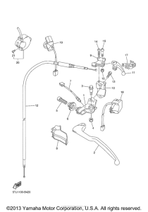 WR250F Рулевые переключатели