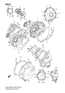 GSX-R1000 Crankcase cover ass`y  (v