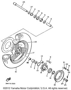 XVZ12TDK Переднее колесо