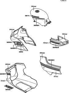 EX500 Decal(white / gray)(ex500-b2)