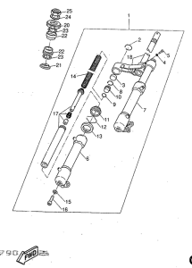 YQ50 Передняя вилка