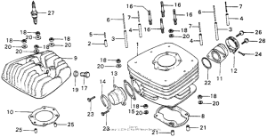 MT125 Cylinder head + cylinder