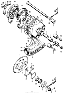 CB125S Переднее колесо