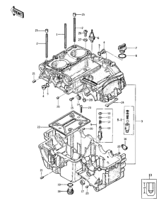 KZ400 Картер двигателя