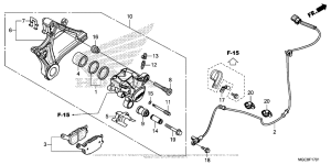 CB1100S (ABS) Задний торнозной суппорт 2