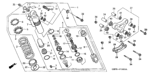 CR85RB Задние амортизаторы