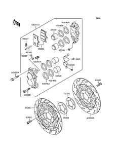 ZX400 Передние тормоза