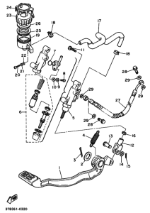 XT600E Задний тормозной цилиндр