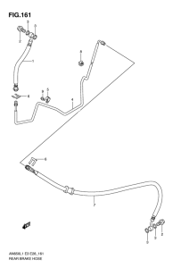 AN650 (ABS) Задние тормозные трубки
