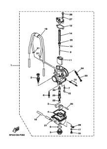 YZ85 Carburetor assy