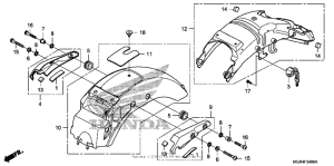 VT750RS Задний бампер
