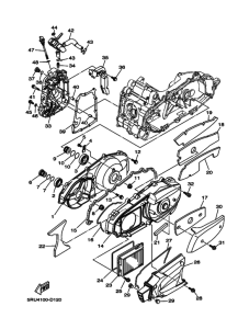 YP400 YP400V Crankcase cover ass`y  (v