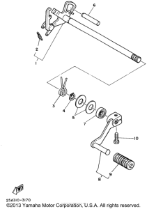 TW200 Вал переключения